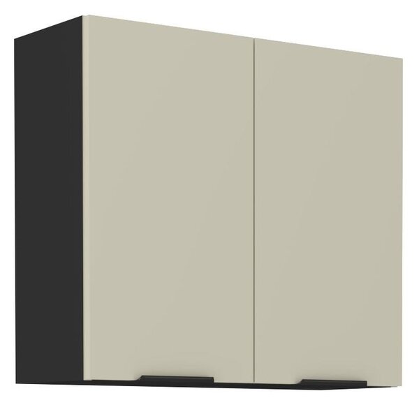 Horní kuchyňská skříňka Arikona 80 G 72 2F (kašmír + černá)