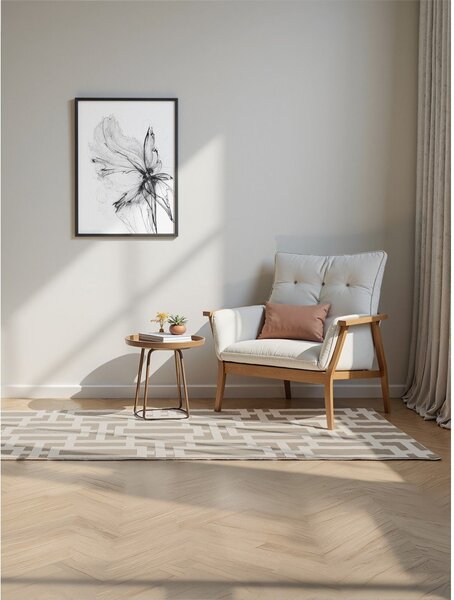 Šedo-krémový běhoun 80x240 cm Perles Onyx – Elle Decoration
