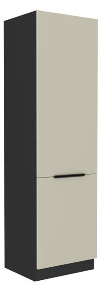 Kuchyňská skříňka na vestavnou chladničku Arikona 60 LO 210 2F (kašmír + černá)