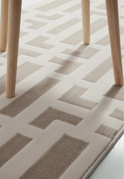 Šedo-krémový běhoun 80x240 cm Perles Onyx – Elle Decoration