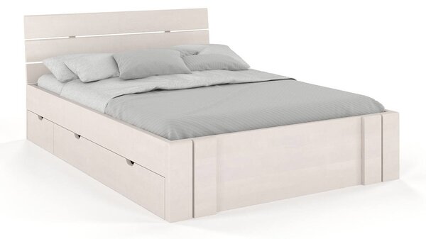 Buková postel s úložným prostorem - Arhus Drawers , Buk přírodní, 140x200 cm