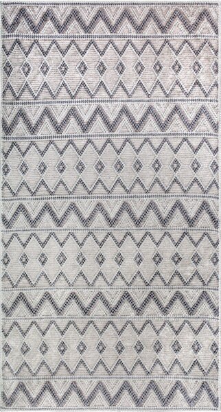 Šedý pratelný běhoun 80x200 cm Zig Zag – Vitaus