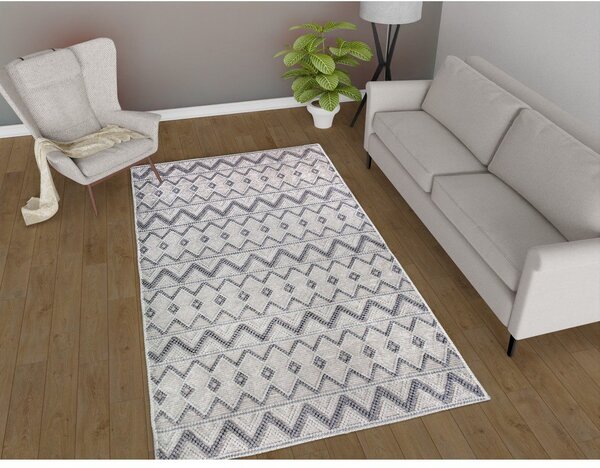 Šedý pratelný běhoun 80x200 cm Zig Zag – Vitaus