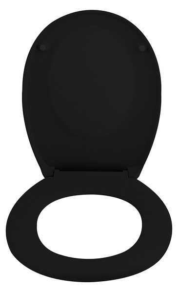 Spirella WC prkénko NEELA, soft-close, matné černé, duroplast