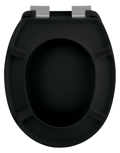 Spirella WC prkénko NEELA, soft-close, matné černé, duroplast