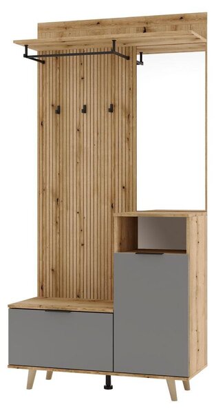 Předsíňová sestava Nadrano (dub evoke + grafit)