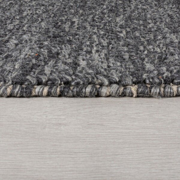 Tmavě šedý ručně tkaný koberec s příměsí vlny 160x230 cm Minerals – Flair Rugs