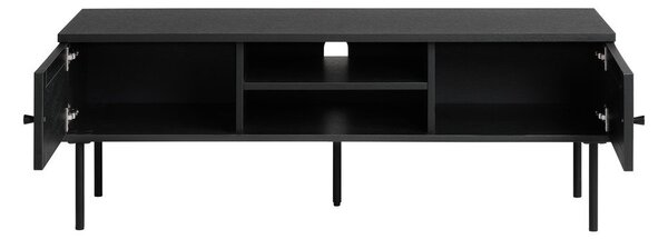 Černý TV stolek v dekoru dubu 120x43 cm Pensacola – Unique Furniture
