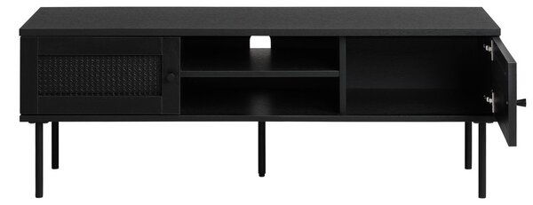 Černý TV stolek v dekoru dubu 120x43 cm Pensacola – Unique Furniture