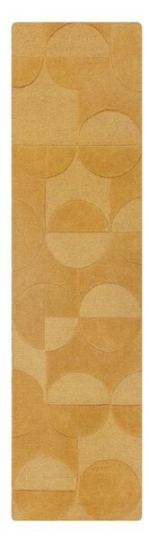 Okrově žlutý vlněný koberec běhoun 60x230 cm Gigi – Flair Rugs