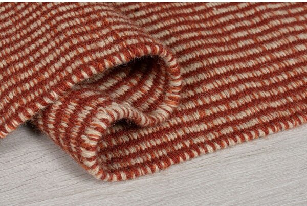 Oranžový vlněný běhoun Flair Rugs Anu, 60 x 200 cm