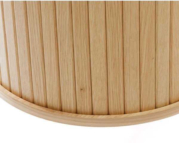 Komoda v dekoru dubu s posuvnými dveřmi v přírodní barvě 120x76x45 cm Nola – Unique Furniture