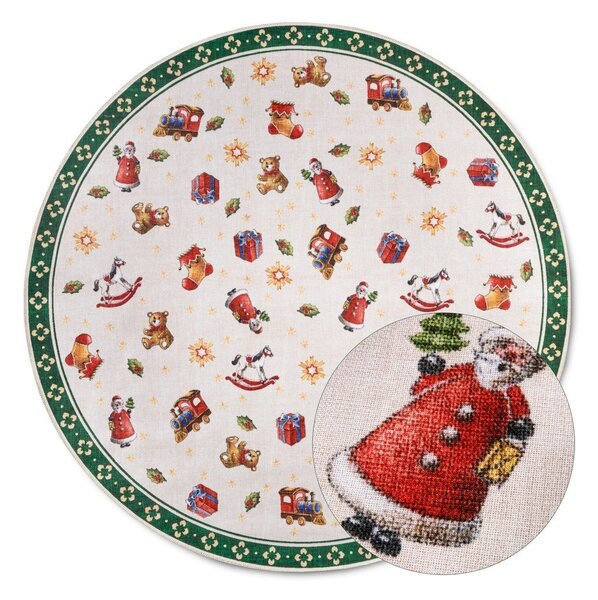 Zelený kulatý koberec s vánočním motivem ø 150 cm Green Christmas – Villeroy&Boch