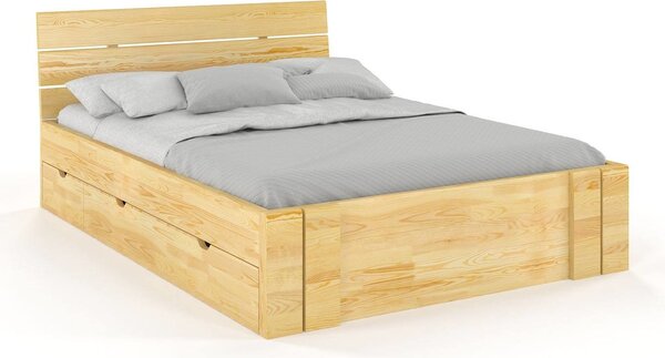Manželská postel 180 cm Naturlig Tosen High Drawers (borovice). 800209