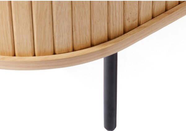 Komoda v dekoru dubu s posuvnými dveřmi v přírodní barvě 120x76x45 cm Nola – Unique Furniture