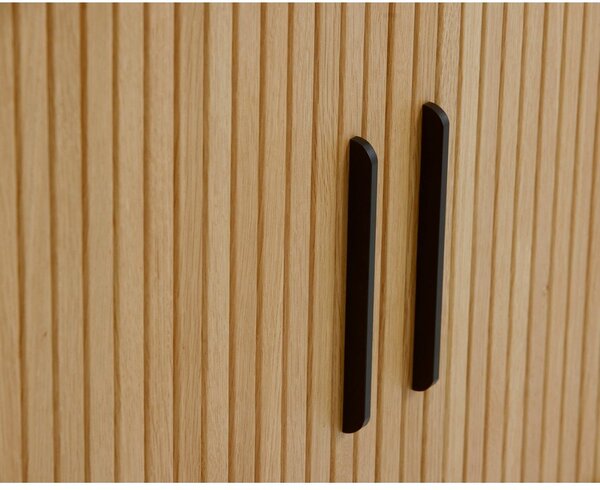 Komoda v dekoru dubu s posuvnými dveřmi v přírodní barvě 120x76x45 cm Nola – Unique Furniture