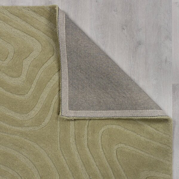 Khaki ručně tkaný vlněný běhoun 60x230 cm Mesmerise Sage – Flair Rugs