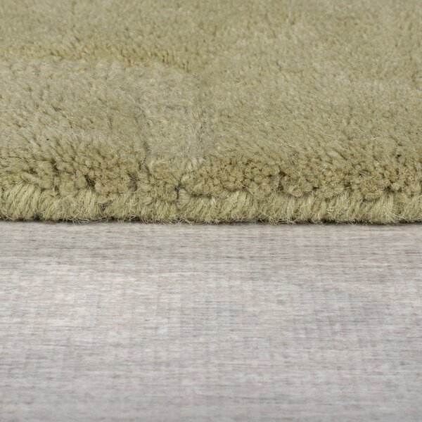 Khaki ručně tkaný vlněný běhoun 60x230 cm Mesmerise Sage – Flair Rugs