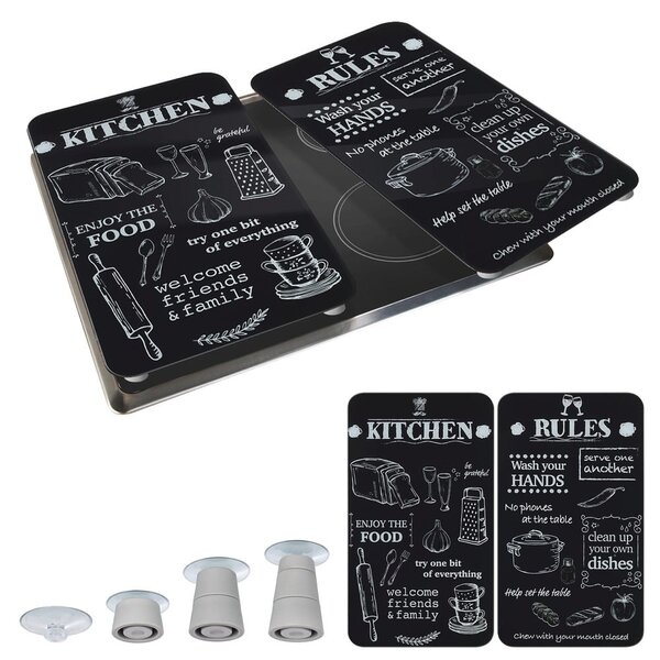 Kryty na sporák z tvrzeného skla v sadě 2 ks 52x30 cm Kitchen Rules – Maximex