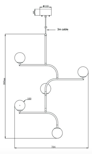 Pholc designová závěsná svítidla Mobil Pendant 100