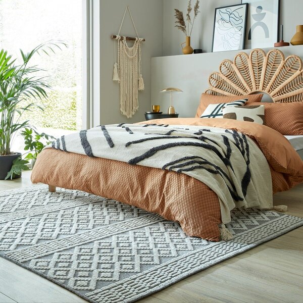 Šedý pratelný koberec z žinylky 80x160 cm Jhansi – Flair Rugs