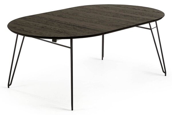 Kulatý rozkládací jídelní stůl s deskou v dekoru jasanového dřeva ø 120 cm Norfort – Kave Home