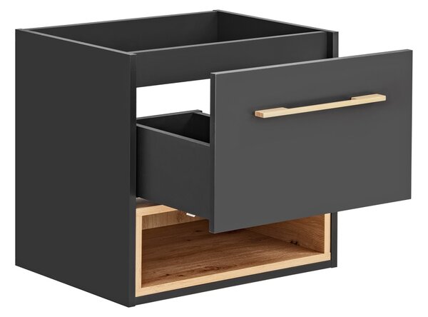 Comad Koupelnová skříňka pod umyvadlo Borneo Cosmos 60 vesmírně šedá/dub artisan