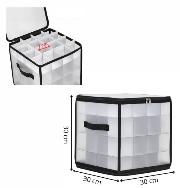 Úložný box na vánoční ozdoby 30x30x 30 cm SPRINGOS CA1468