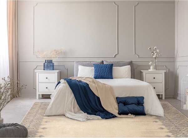 Béžový vlněný koberec 133x180 cm Decori – Agnella