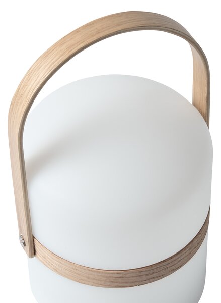 Venkovní stolní LED lampa ESTERO s dálkovým ovládáním Bílá