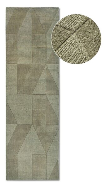 Zelený ručně tkaný vlněný běhoun 80x250 cm Ursule – Villeroy&Boch
