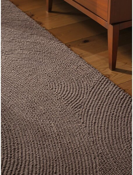 Taupe ručně tkaný vlněný běhoun 80x200 cm Calmio – Hanse Home