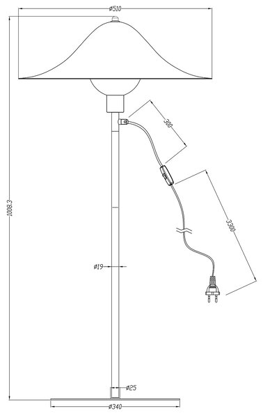 Pholc designové stojací lampy Hans Floor
