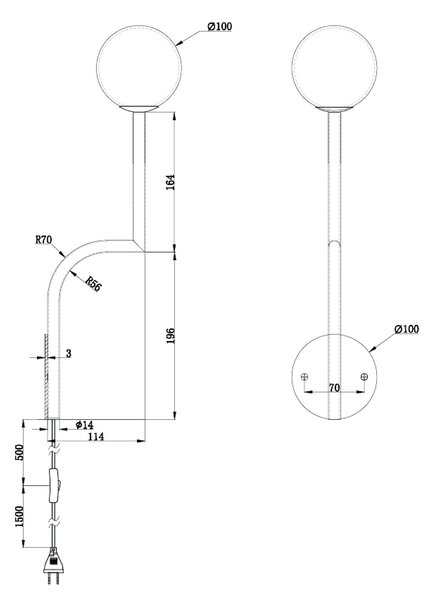 Pholc designová nástěnná svítidla Mobil Wall 46