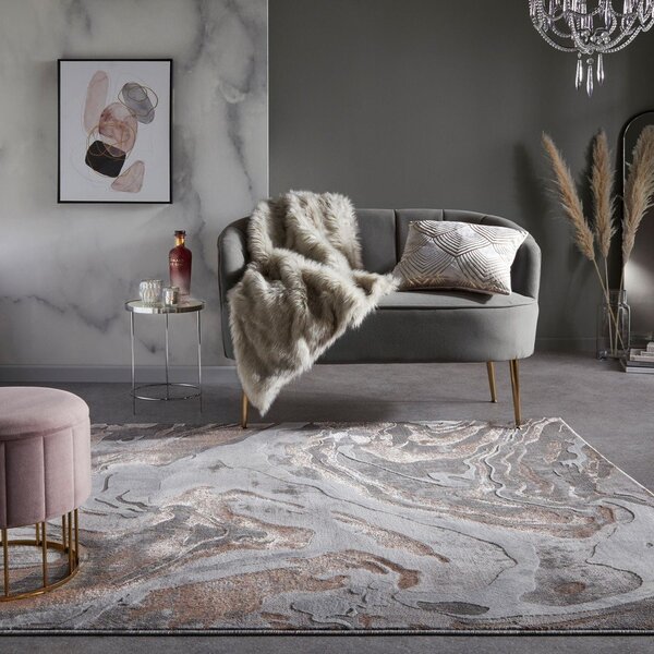 Šedo-béžový koberec 80x150 cm Marbled – Flair Rugs