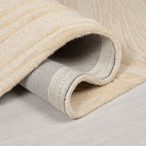 Béžový vlněný koberec běhoun 60x230 cm Lino Leaf – Flair Rugs