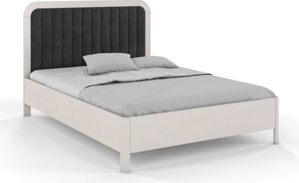 Zvýšená postel s čalouněným čelem - Modena - borovice, , Borovice přírodní, 200x200 cm