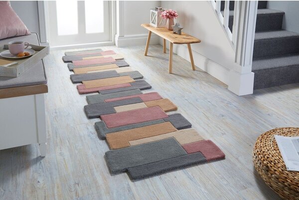 Vlněný běhoun Flair Rugs Collage Earthy, 60 x 230 cm