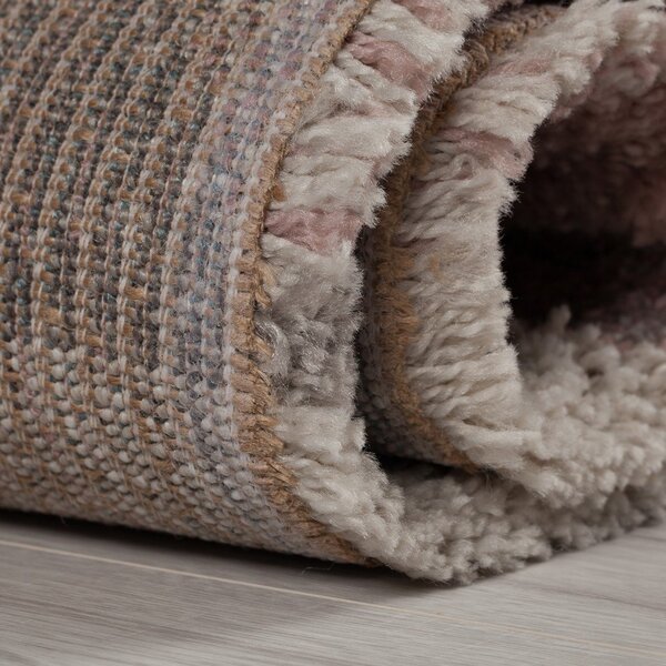 Růžovo-šedý koberec Flair Rugs Nuru, 60 x 230 cm