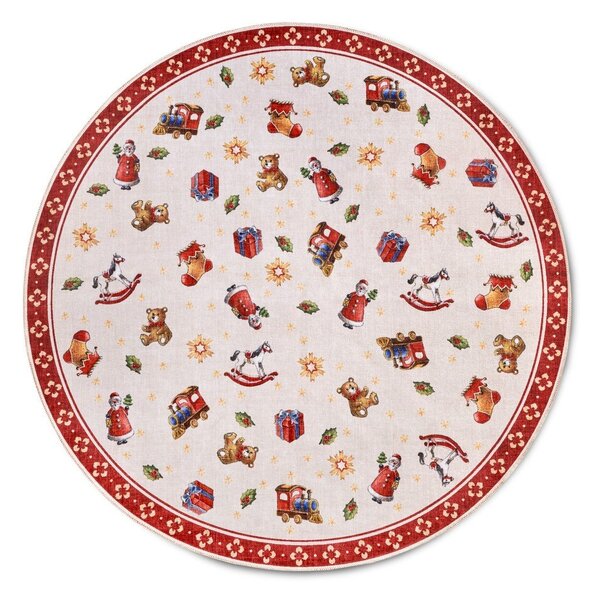 Červený kulatý koberec s vánočním motivem ø 150 cm Red Christmas – Villeroy&Boch