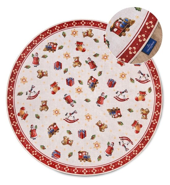 Červený kulatý koberec s vánočním motivem ø 150 cm Red Christmas – Villeroy&Boch