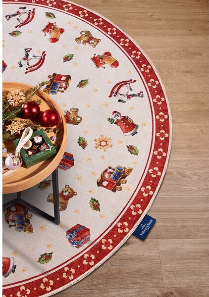 Červený kulatý koberec s vánočním motivem ø 150 cm Red Christmas – Villeroy&Boch