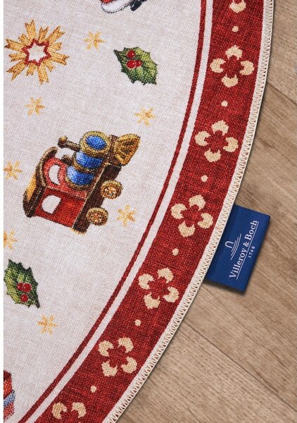 Červený kulatý koberec s vánočním motivem ø 150 cm Red Christmas – Villeroy&Boch