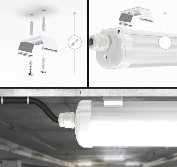 2x LED stropní svítidlo 70W 150cm 7000lm 230v BERGE