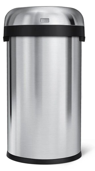 Odpadkový koš Simplehuman do komerčních prostor – 60 l, kulatý, otevřený, matná nerez ocel