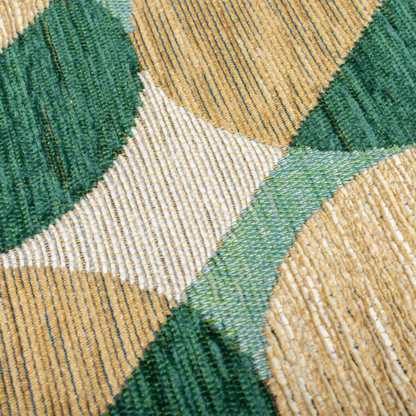 Žluto-zelený běhoun 60x230 cm Carlos Circle Geo – Flair Rugs