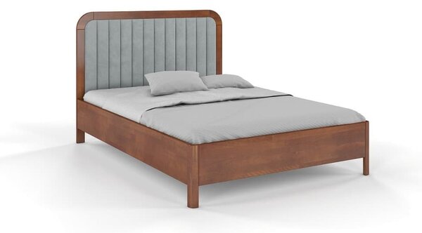 Buková postel s čalouněným čelem - Modena - zvýšená, , Buk přírodní, 180x200 cm