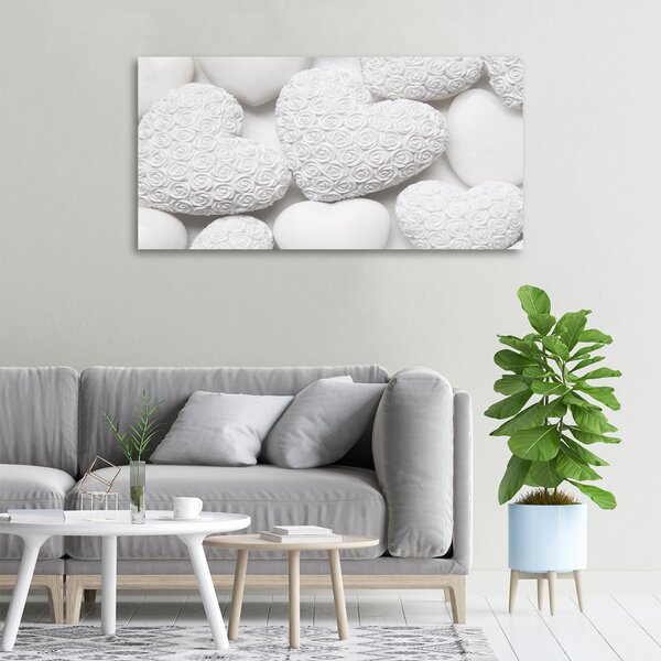 Moderní fotoobraz canvas na rámu Bílé pozadí srdce oc-65306727