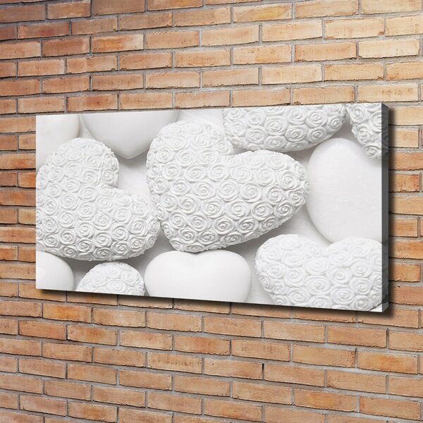 Moderní fotoobraz canvas na rámu Bílé pozadí srdce oc-65306727