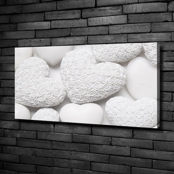 Moderní fotoobraz canvas na rámu Bílé pozadí srdce oc-65306727